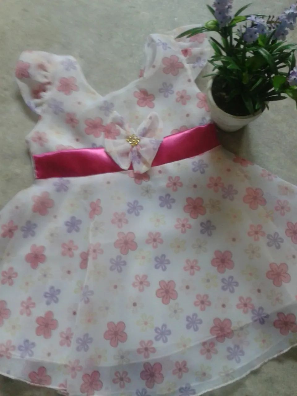 Vestido social simples Tam 6 a 18 meses 3 por R$100,00 - Foto 5