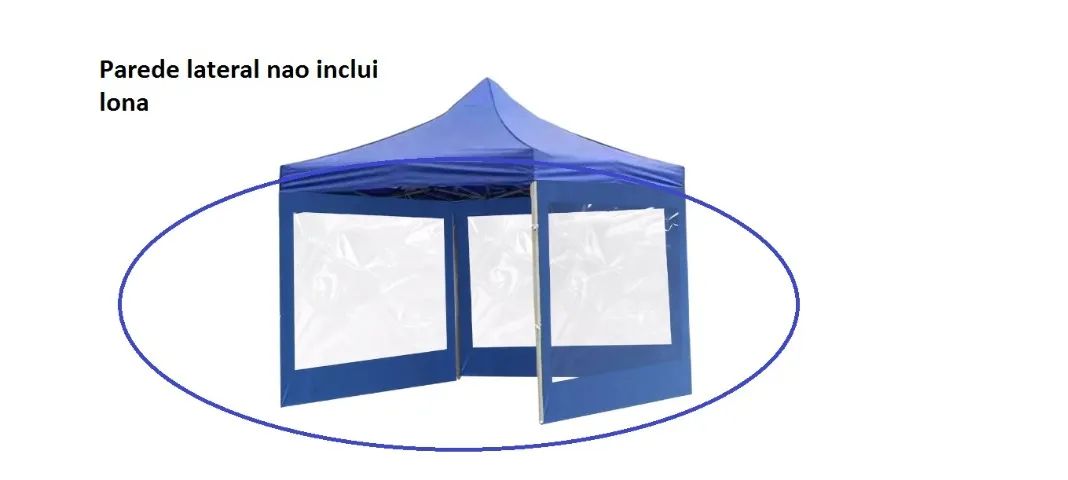 Fechamento lateral pra tenda sanfonada 3x3 articulada parede lateais 4 cores