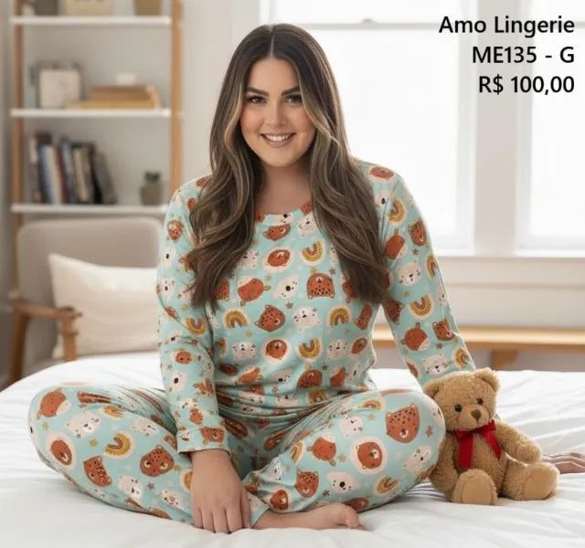 Pijama americano longo - Foto 4