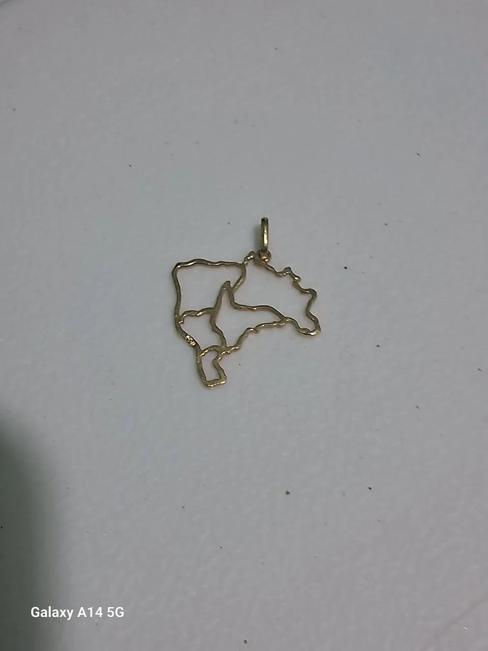 Pingente de Ouro em formato do Brasil - Foto 2