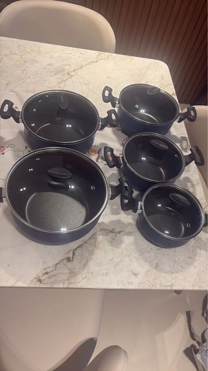 Conjunto de 5 panelas 
