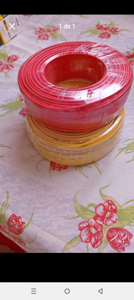 Fios e cabos elétricos 2,5 novos - Diversas cores