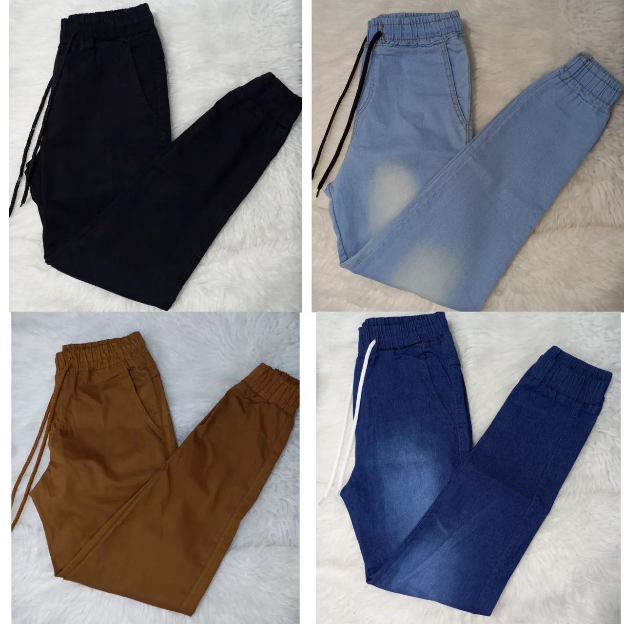 Calça Jogger Jeans C/Punho Elástico.