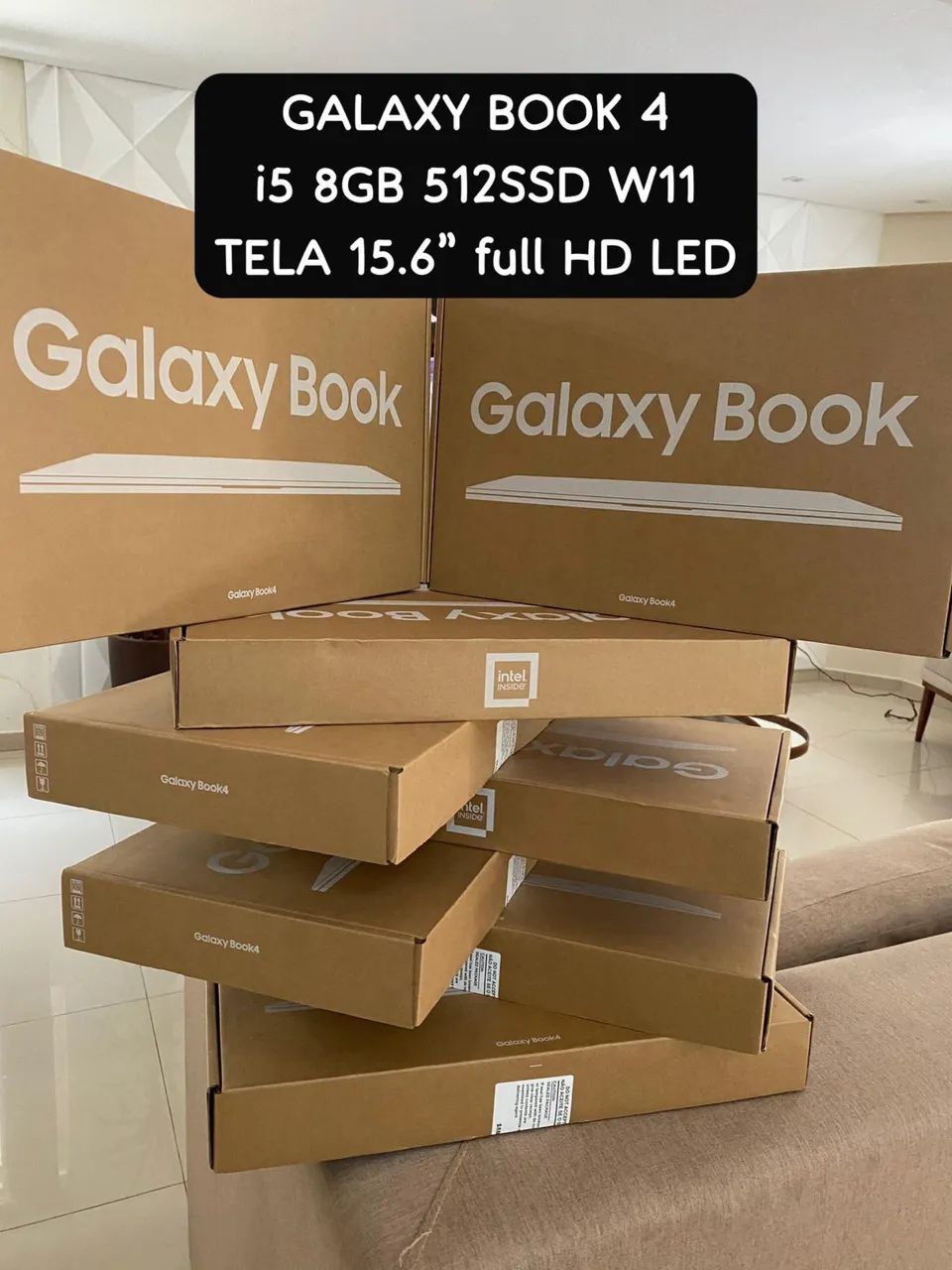 Notebook Galaxy Book 4 i5 8GB 512SSD W11 TELA 15.6 polegadas FULL HD LED LACRADO 