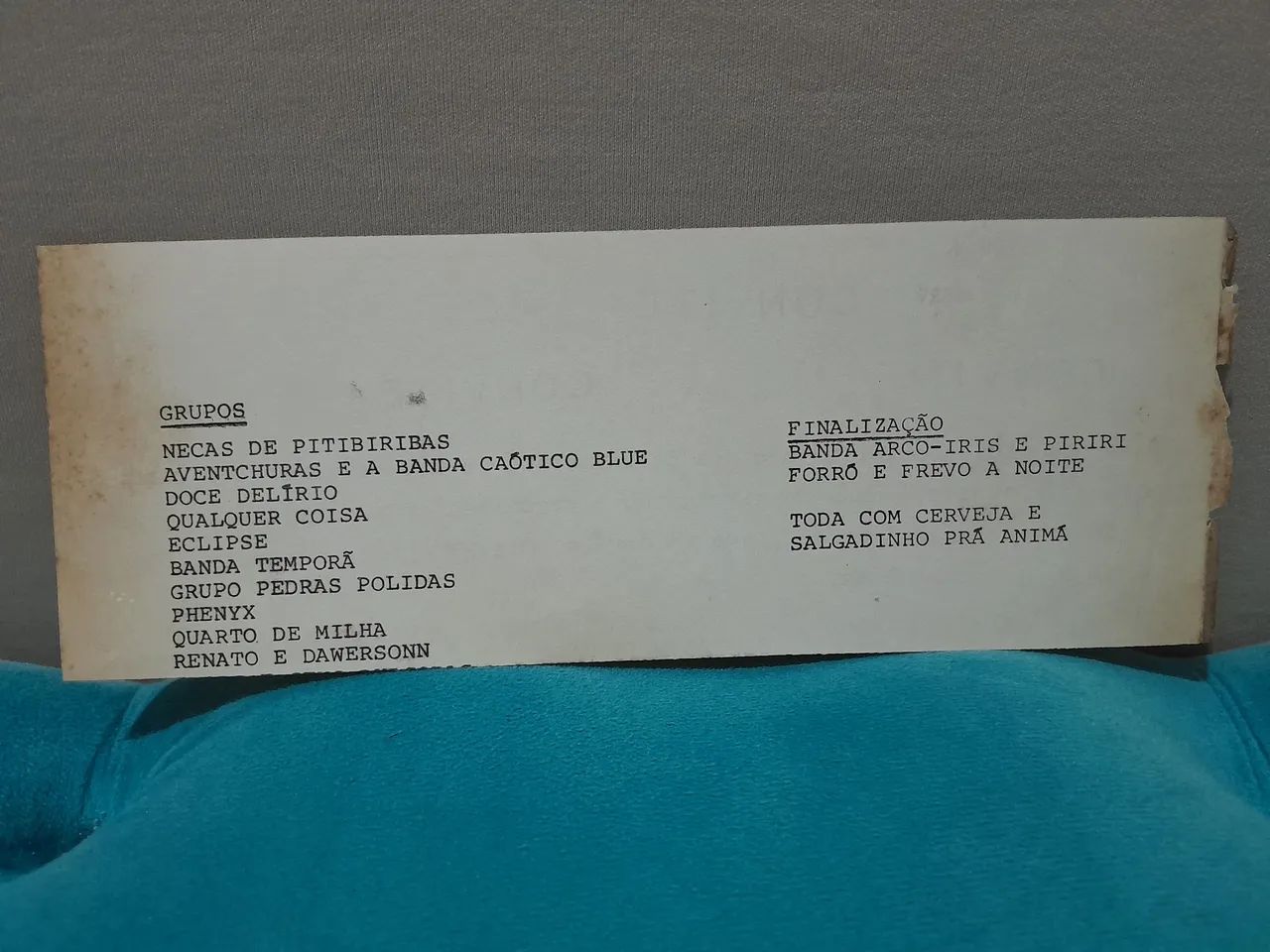 Convite da PUC - 1ª Mostra de Música (1983) - Foto 2