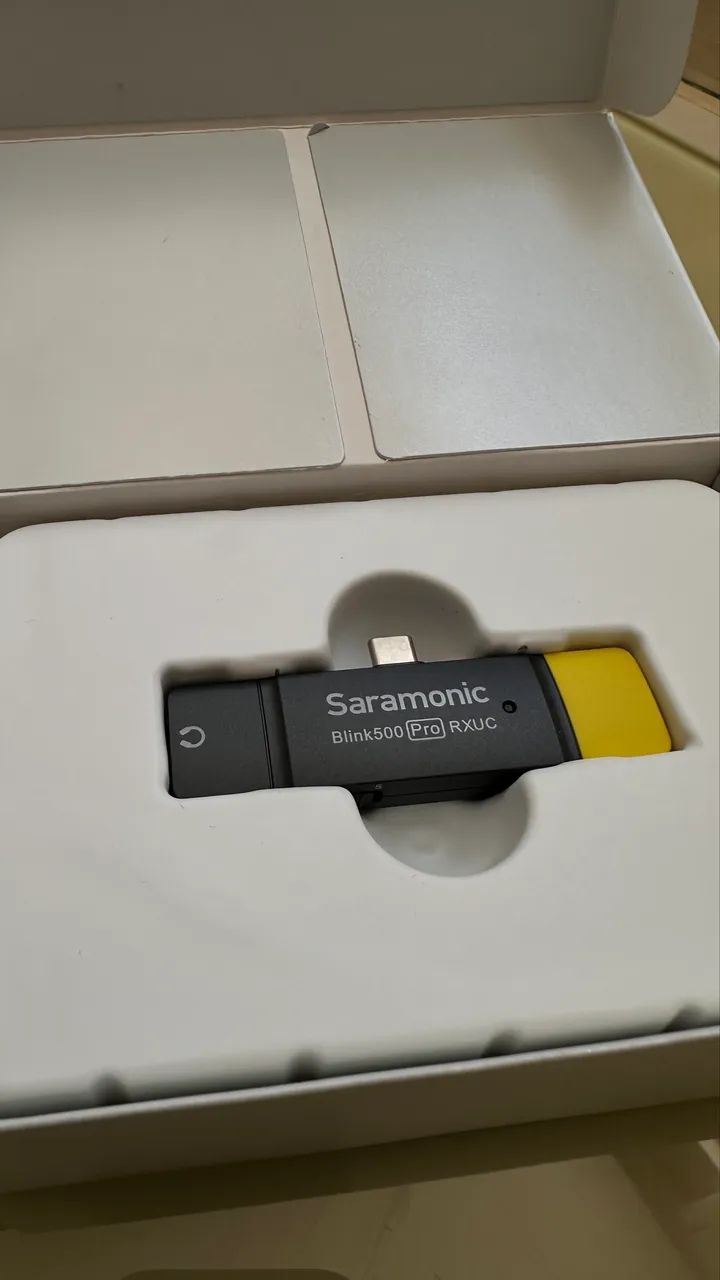 Receptor de microfone sem fio de canal duplo para iOS com conector USB-C - Android - Foto 2