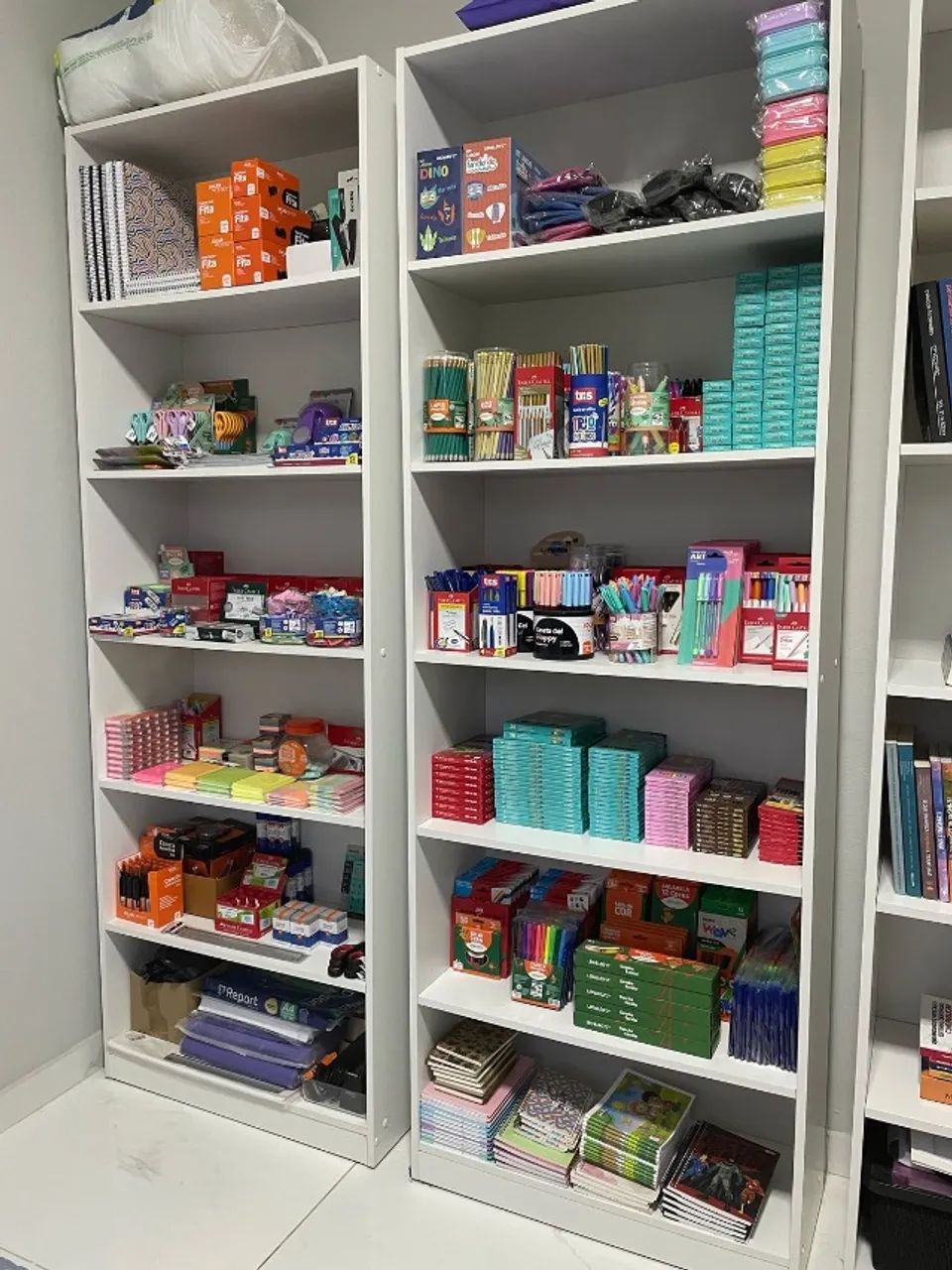 Estoque itens de papelaria