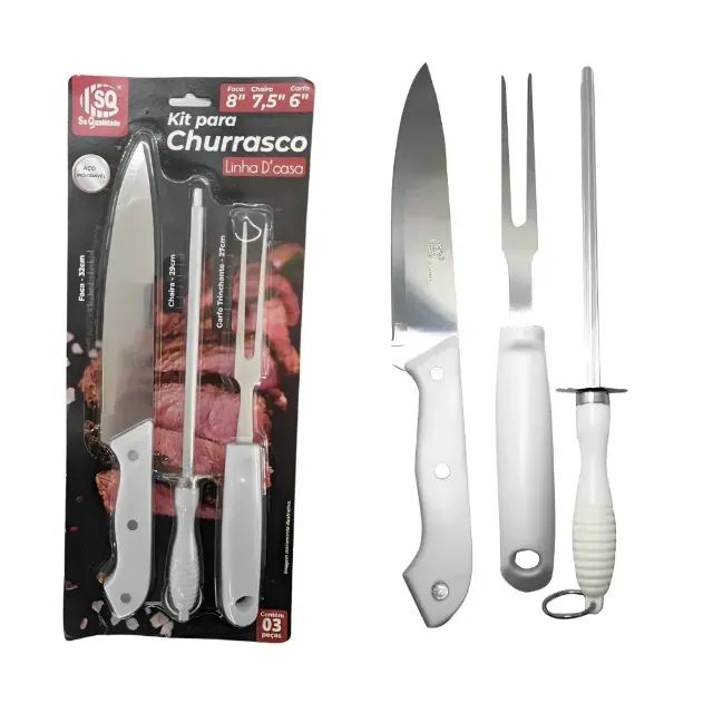 Kit Para Churrasco 3 Peças - Foto 4