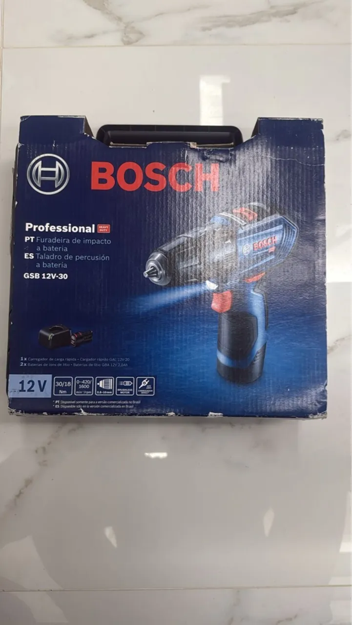 Furadeira Parafusadeira Bosch GSB 12V-30 Professional