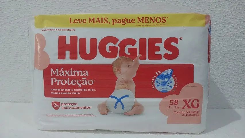 Fralda Huggies XG Máxima Proteção - Pacote com 58 Unidades - Foto 3
