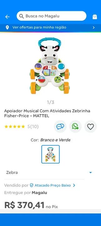 Andador de Zebra Musical Fischer price  - Foto 6