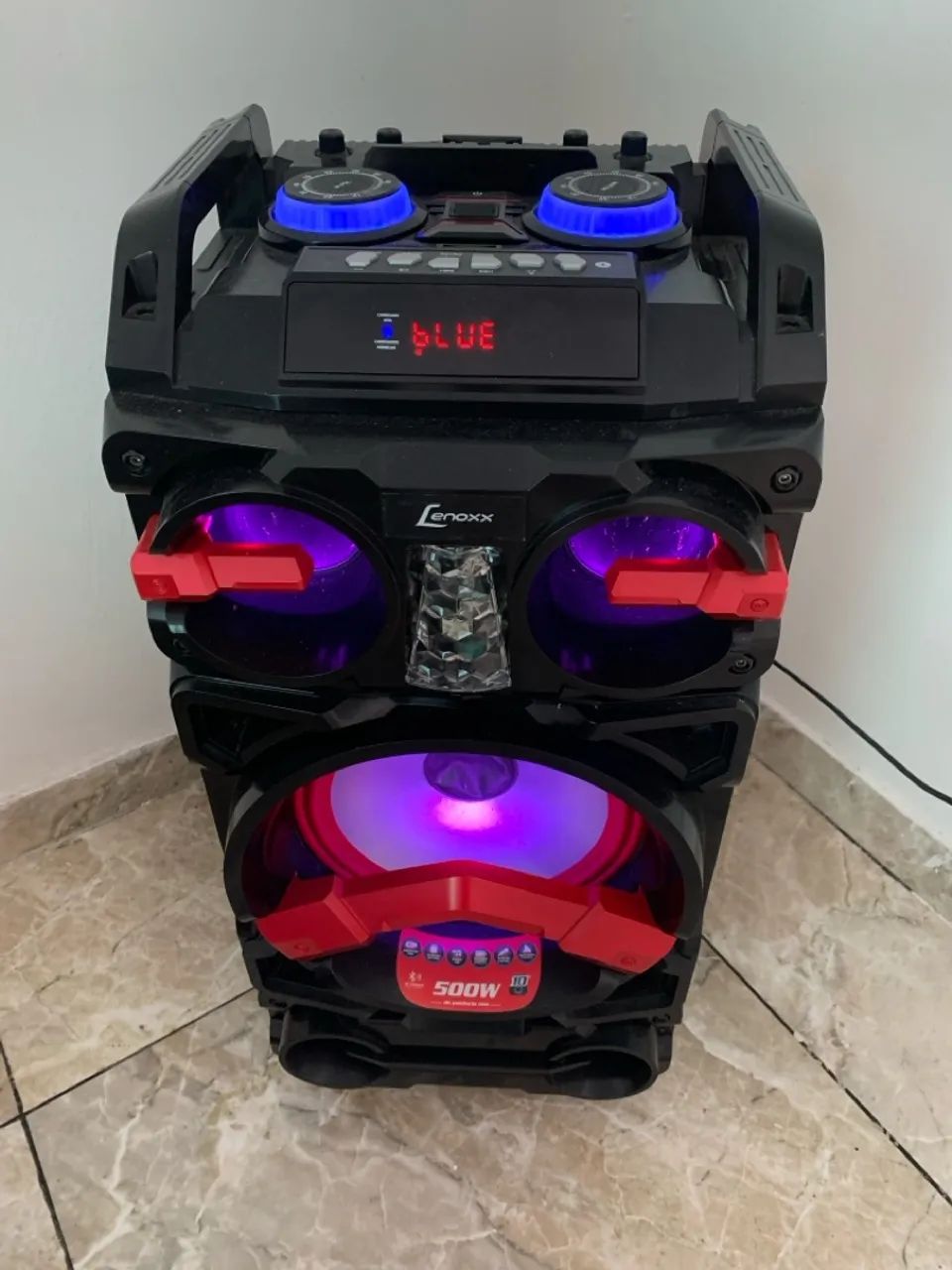 Caixa de Som Lenoxx 500W - Potente e com Iluminação! - Foto 2