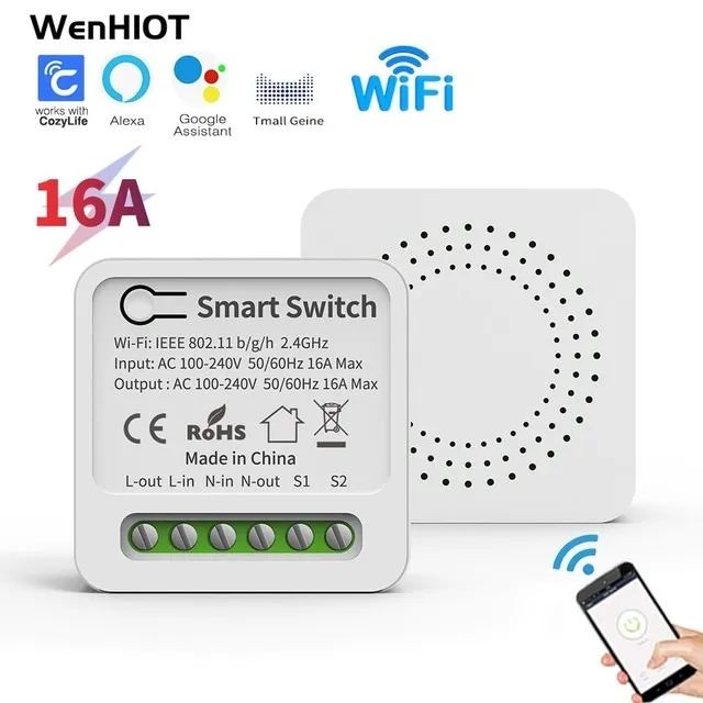 Interruptor inteligente Wifi, tipo Sonoff Mini