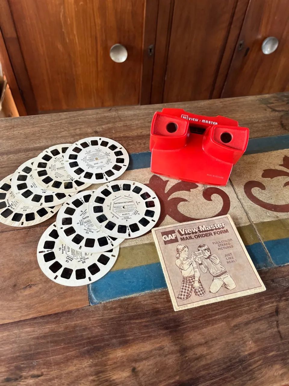Antigo View-Master com discos - Frete Grátis