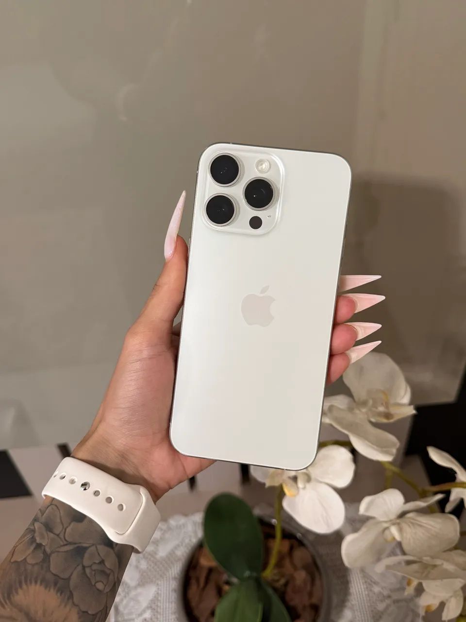 iPhone 15 Pro Max Titânio Branco