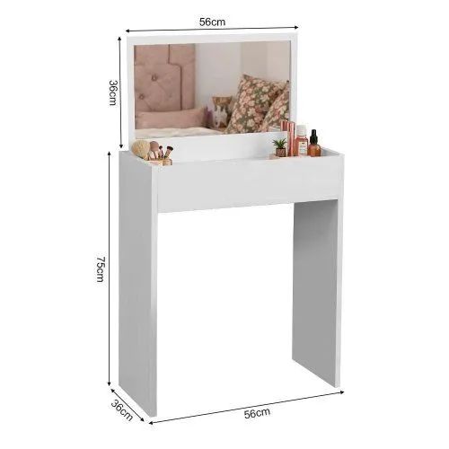 Penteadeira Quimera com Espelho Compacta Branco  - Foto 2