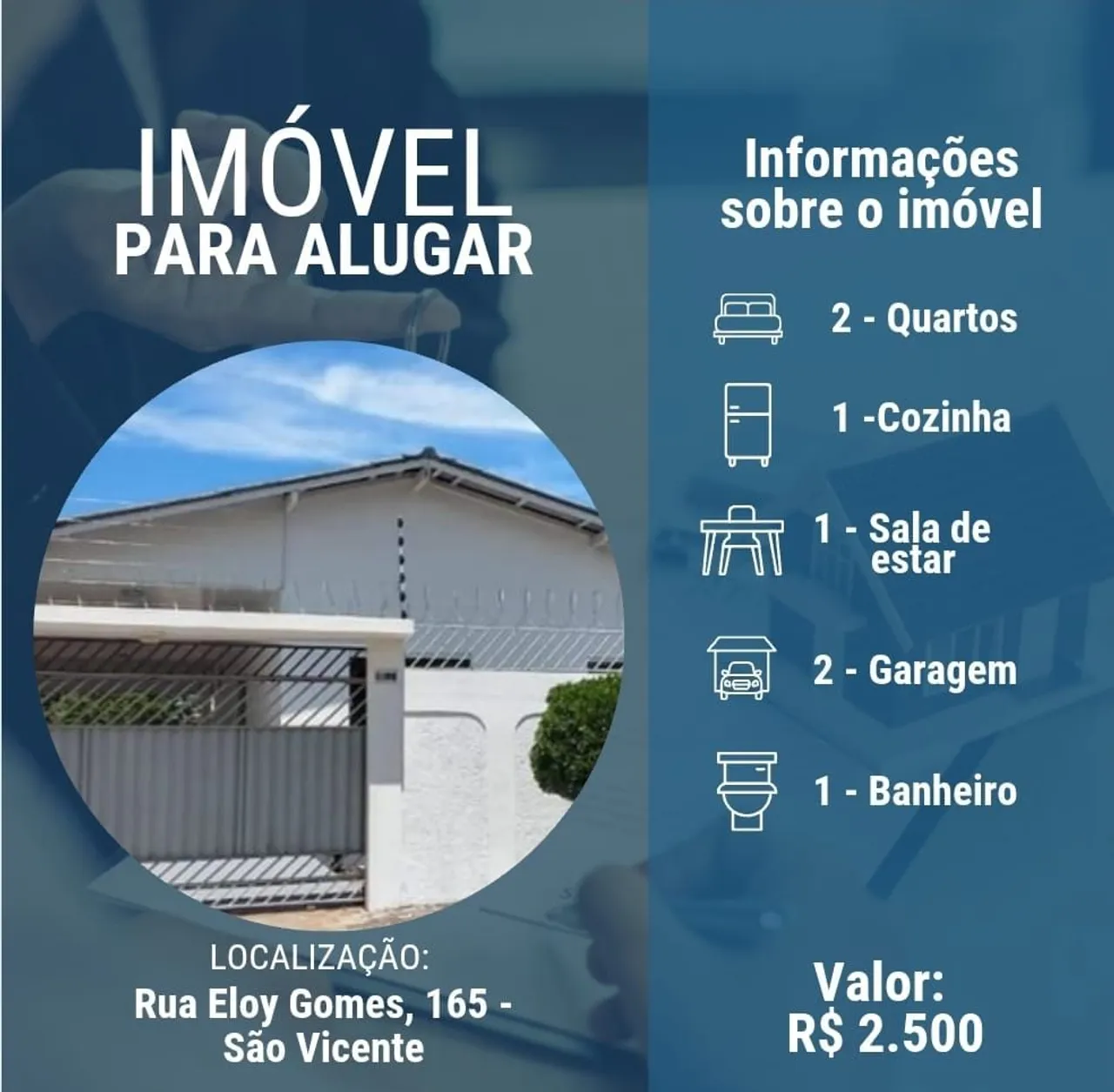 Alugo excelente casa no bairro São Vicente