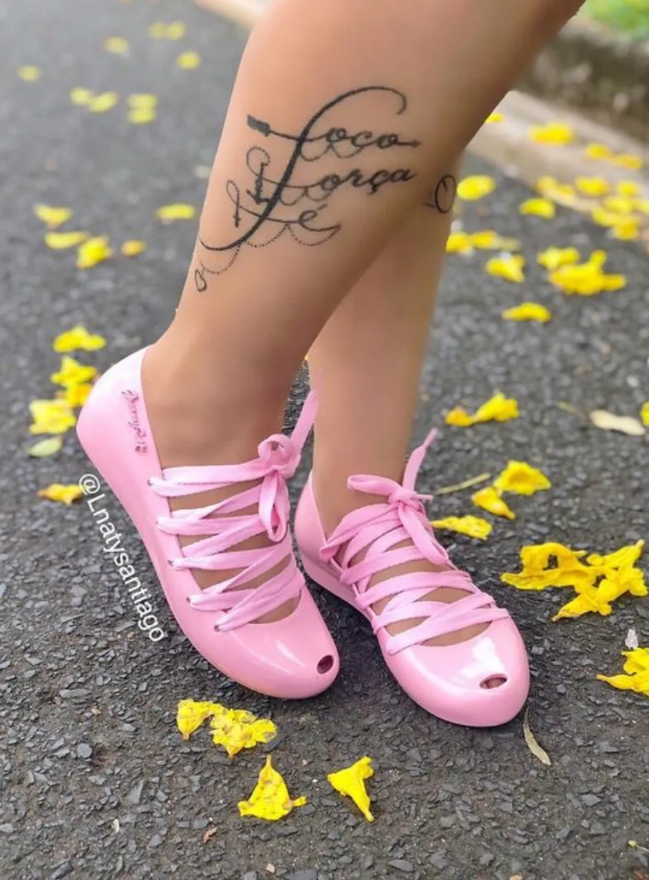 Sapatilha Rosa com Cadarço, Melissa.