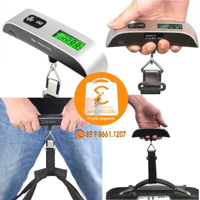Balança Portatil Digital de Mão com Alça Até 50kg BM-A09 - Foto 4
