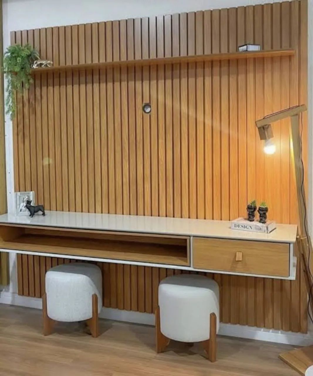  painel para TV 75 polegadas ripado super moderno 