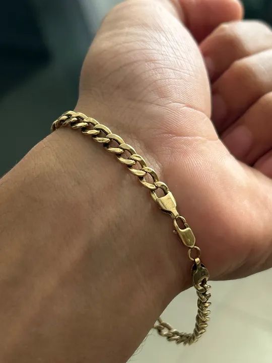 Pulseira 15g maciço Usada de Ouro 18k 