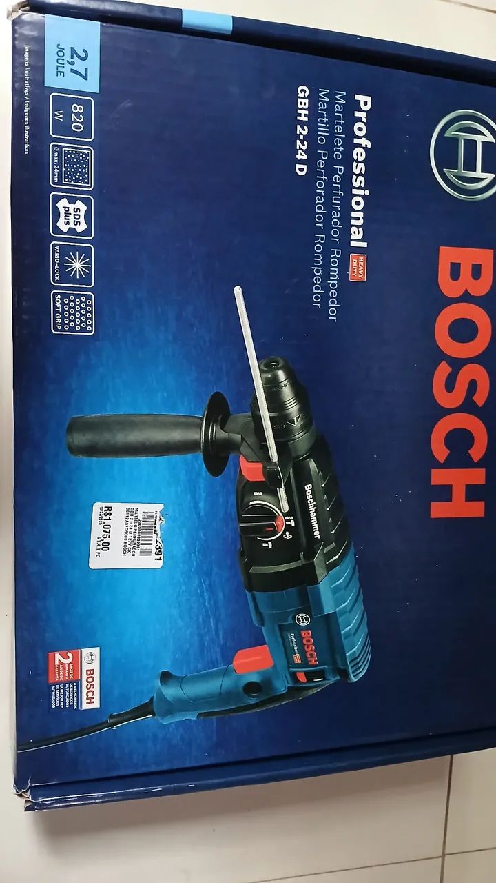 Martelo Perfurador Rompedor Bosch GBH 2-24 D