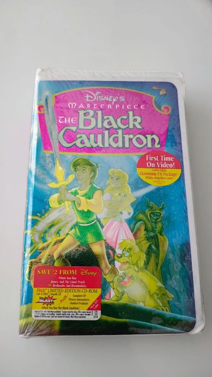 VHS RaRo Disney THE BLACK CAULDRON EDIÇÃO LUXO