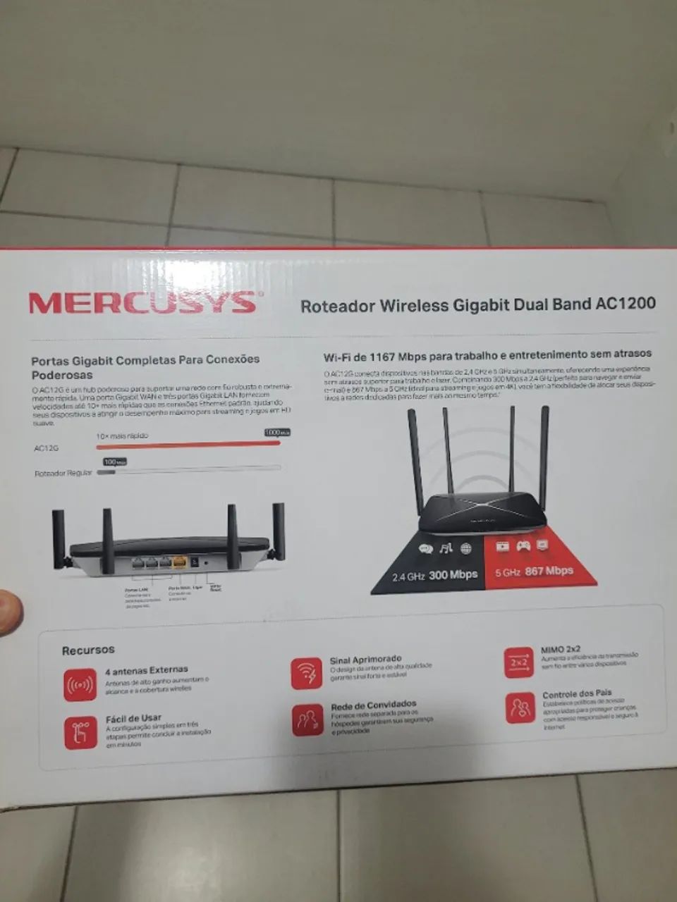 Roteador Wireless Mercusys AC1200 Dual Band Gigabit - Foto 2