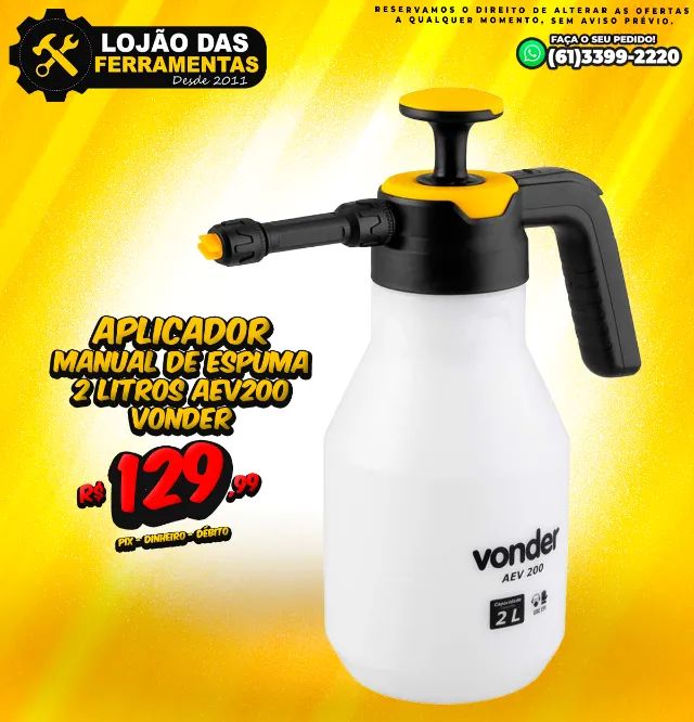 Aplicador Manual de Espuma 2 Litros AEV200 Vonder