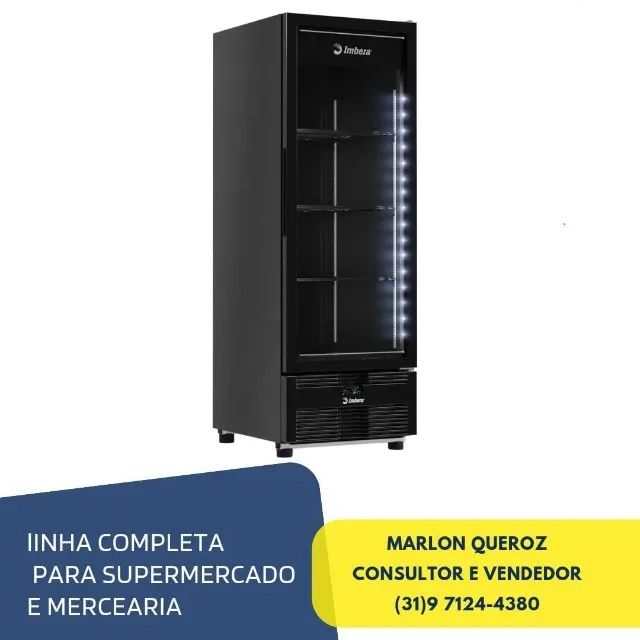 Freezer Vertical Porta de Vidro 569L Imbera