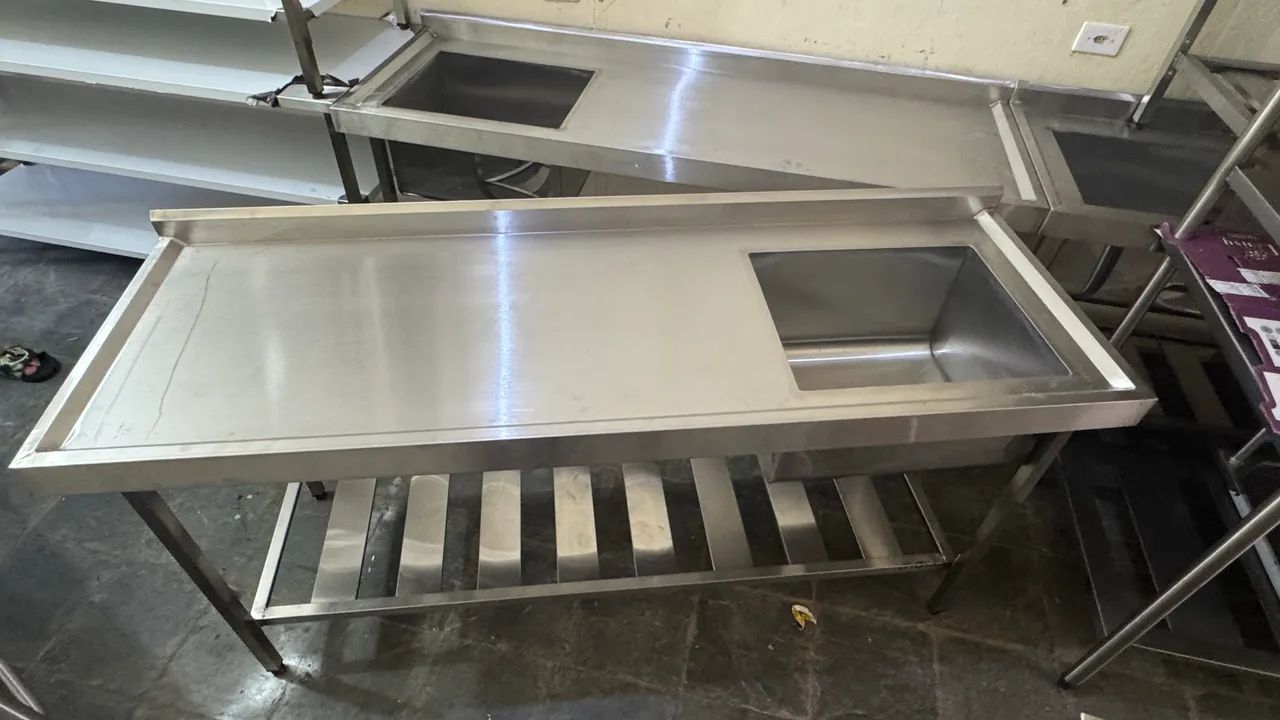 Pia industrial inox 1,80 x 60  - Foto 4