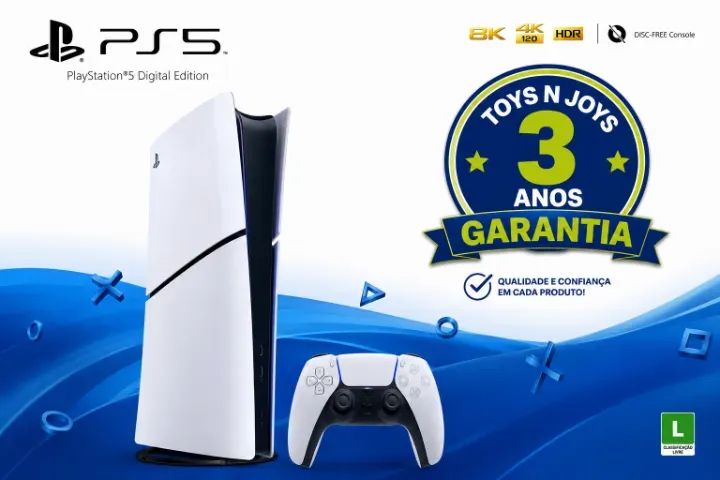 PS5 Slim + 03 Anos de Garantia
