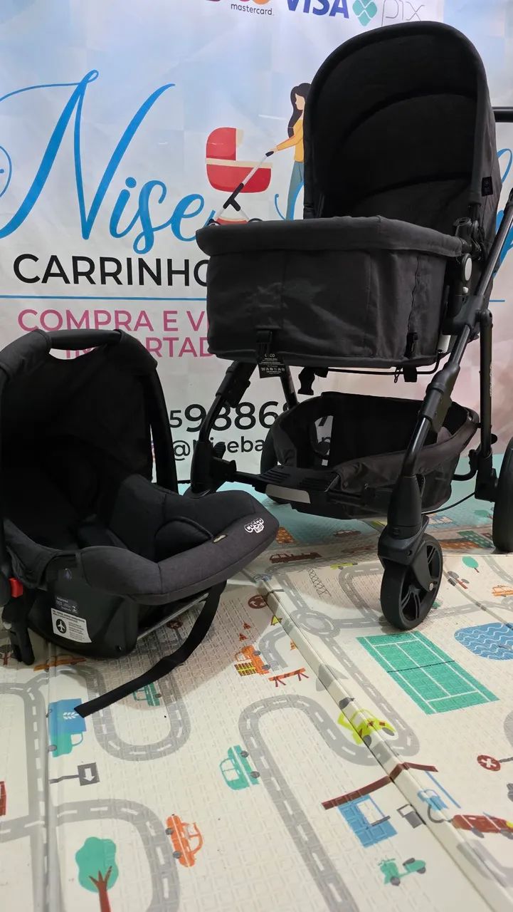 Carrinho Moisés com bebê conforto  - Foto 3