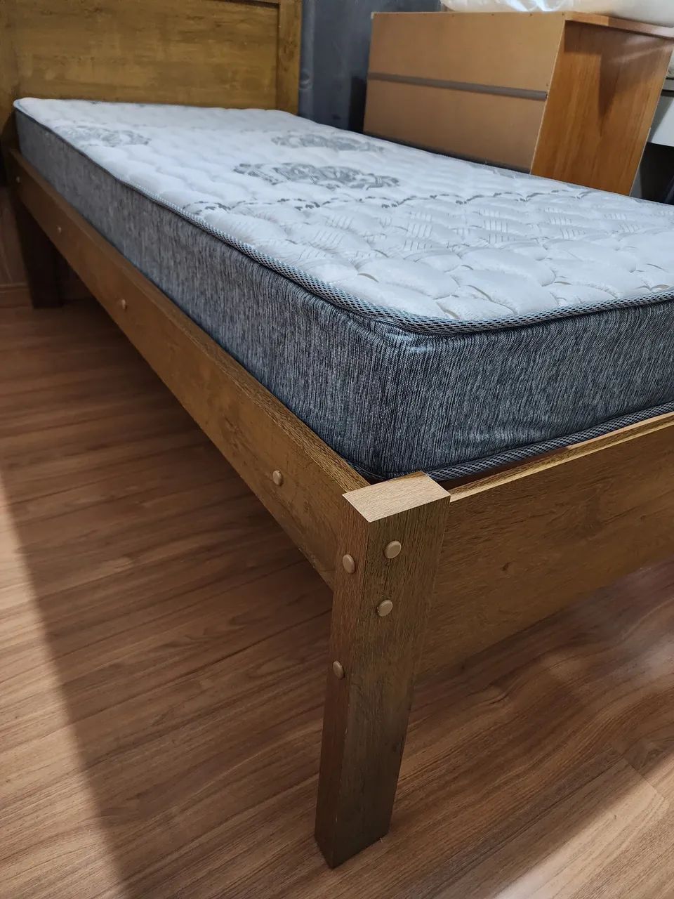 Cama de Solteiro + Colchão de Espuma D33 Polar - Foto 4
