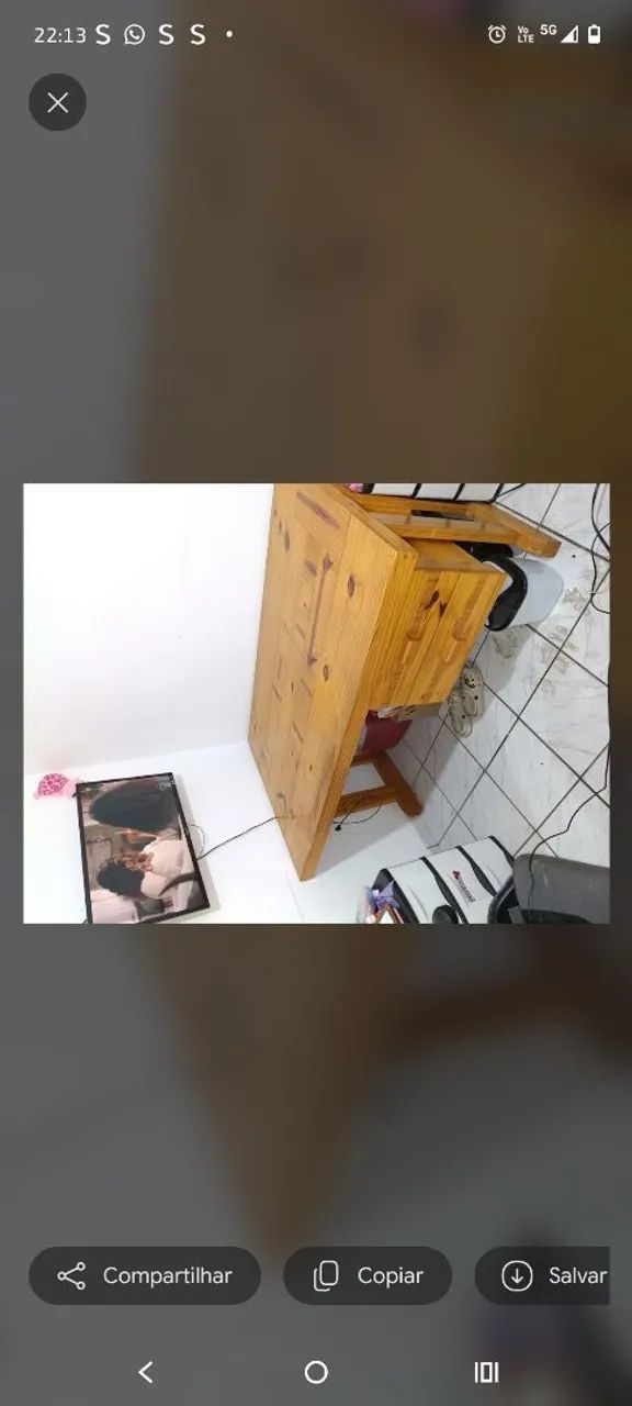 mesa/escrivaninha de madeira maciça