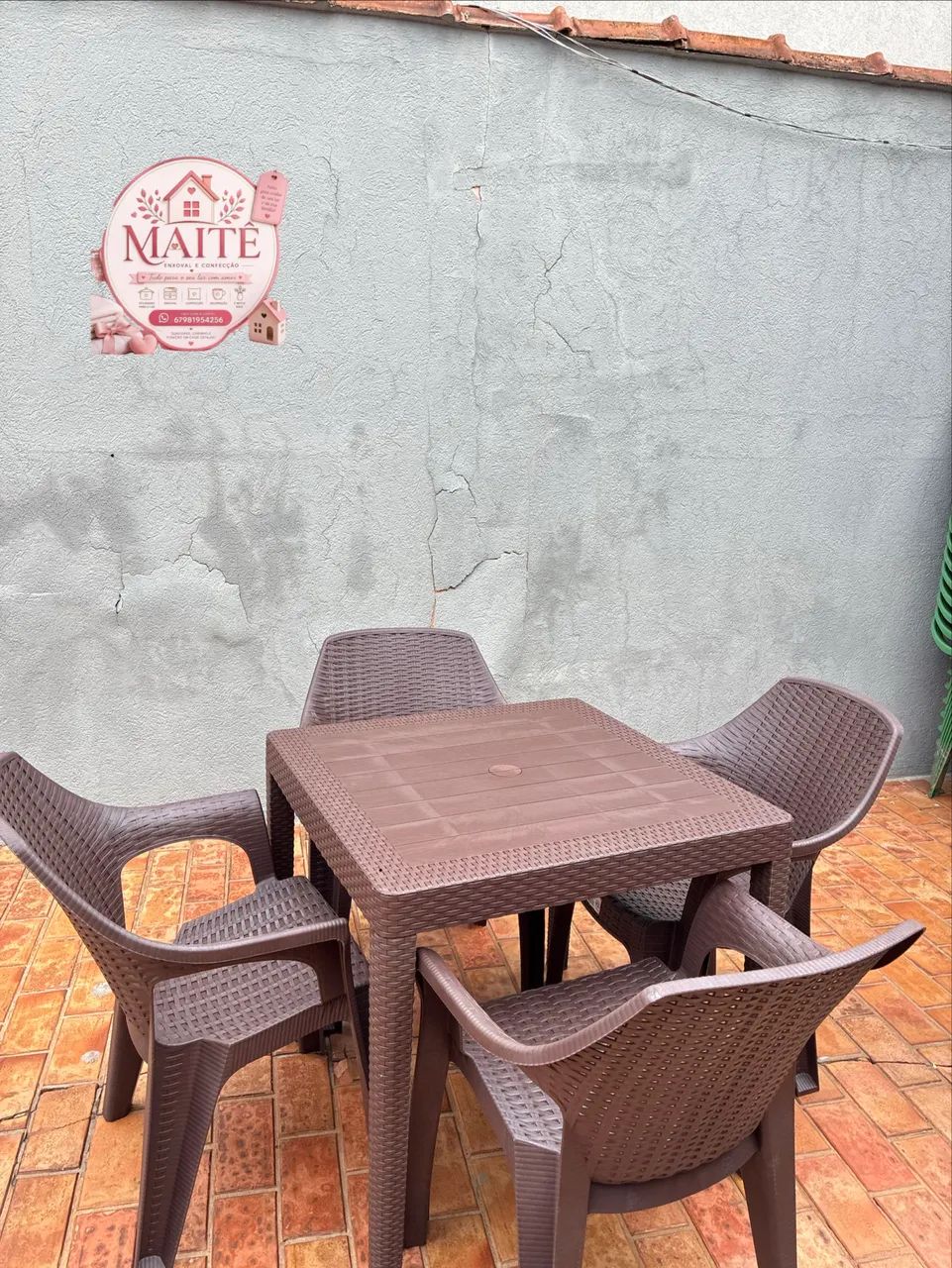 Jogos de mesa rattan marrom  - Foto 2