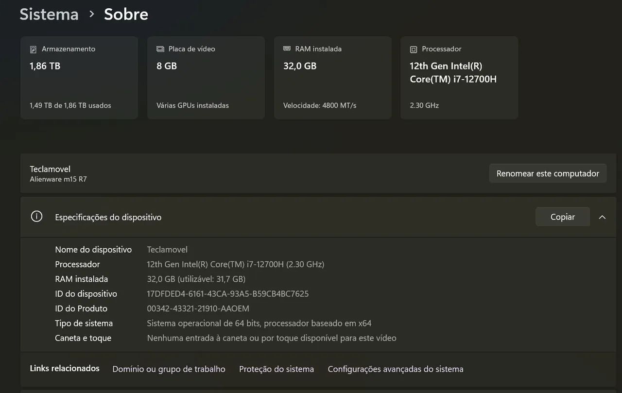 VENDO: ALIENWARE M15 - R7! - Foto 4