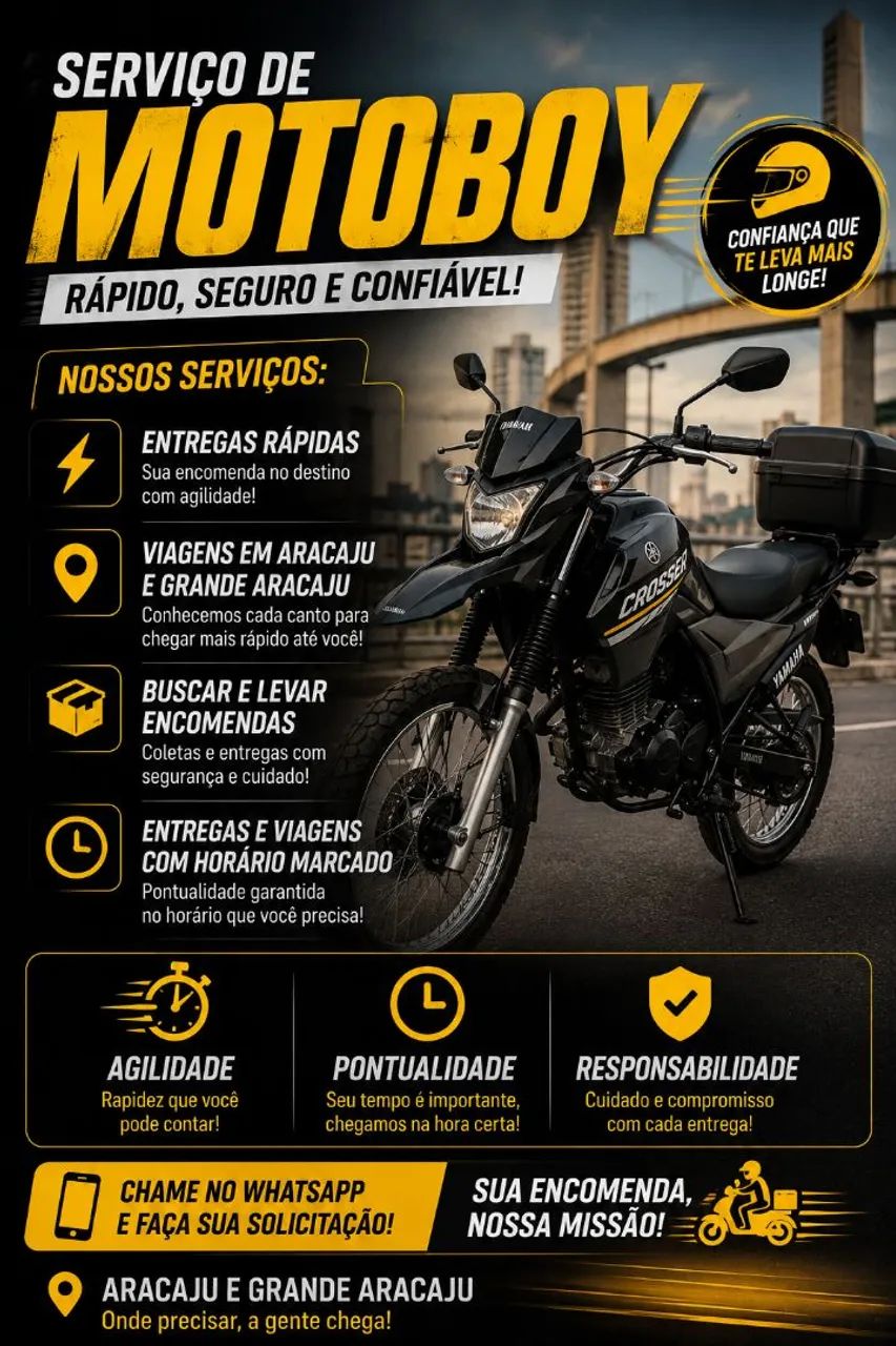 Motoboy para encomendas e viagens