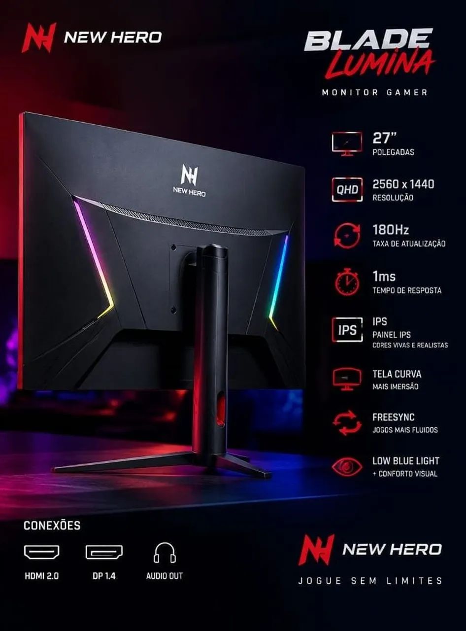 Monitor New Hero 27 polegadas - Foto 2