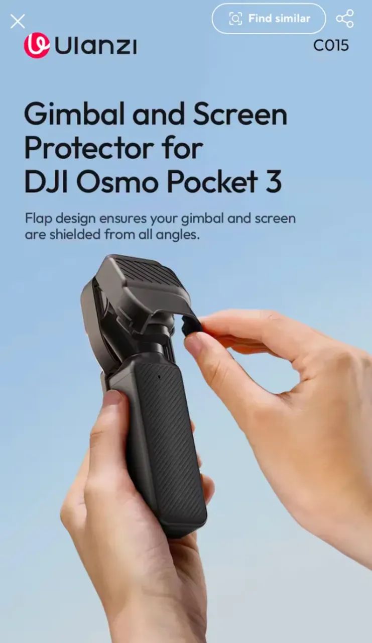 Ulanzi PK-07 Protetor de Gimbal e Tela p/ DJI Osmo Pocket 3 - Foto 3