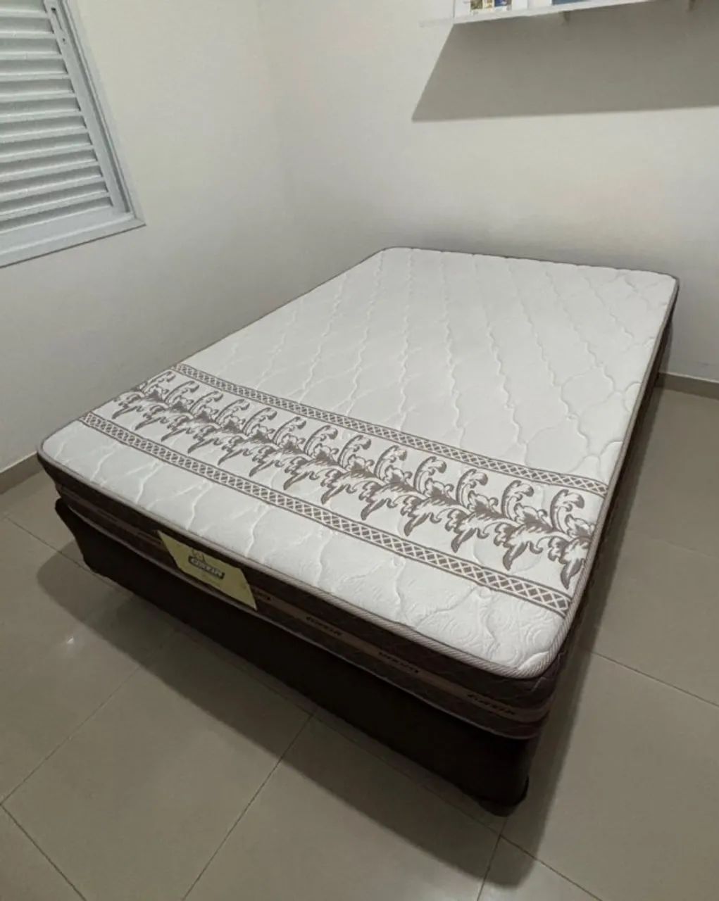 Cama Box + Colchão Gazin Flora Marrom