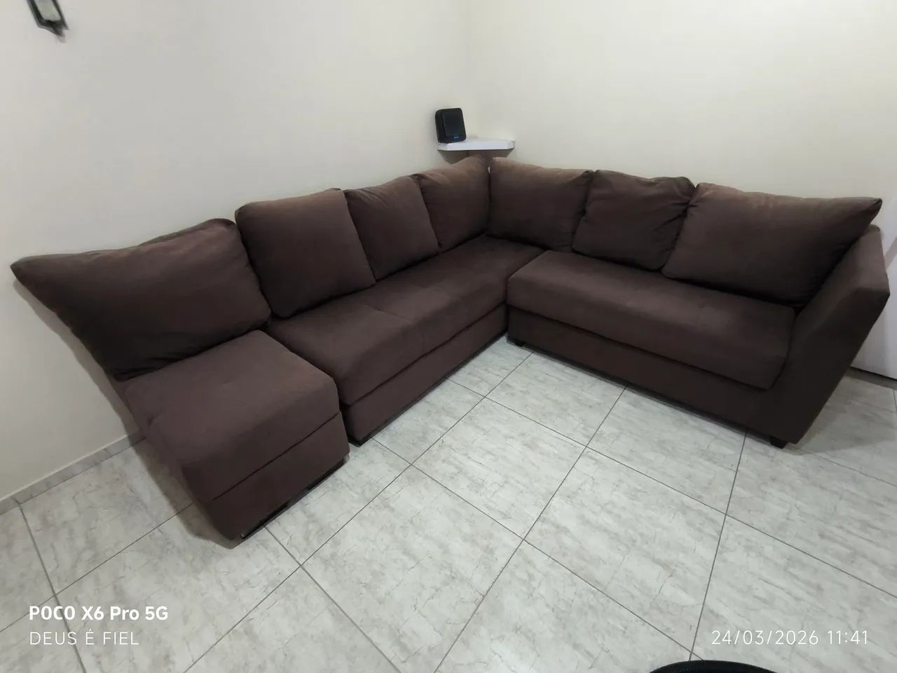Sofá de canto semi-novo