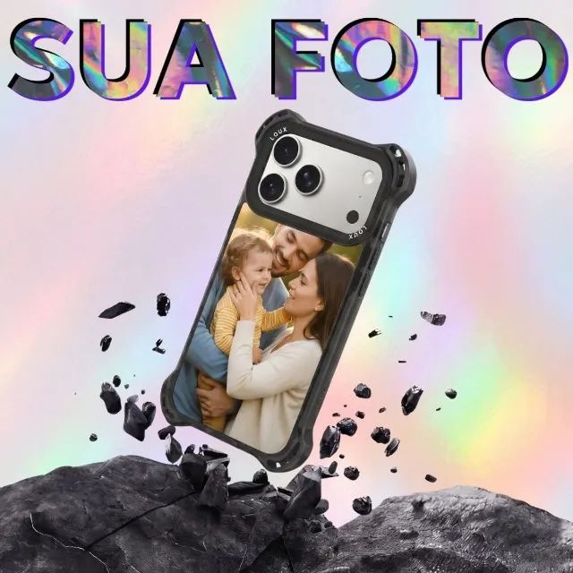 Capa Para iPhone Personalizada Sua Foto Obsidian MagSafe - Foto 4