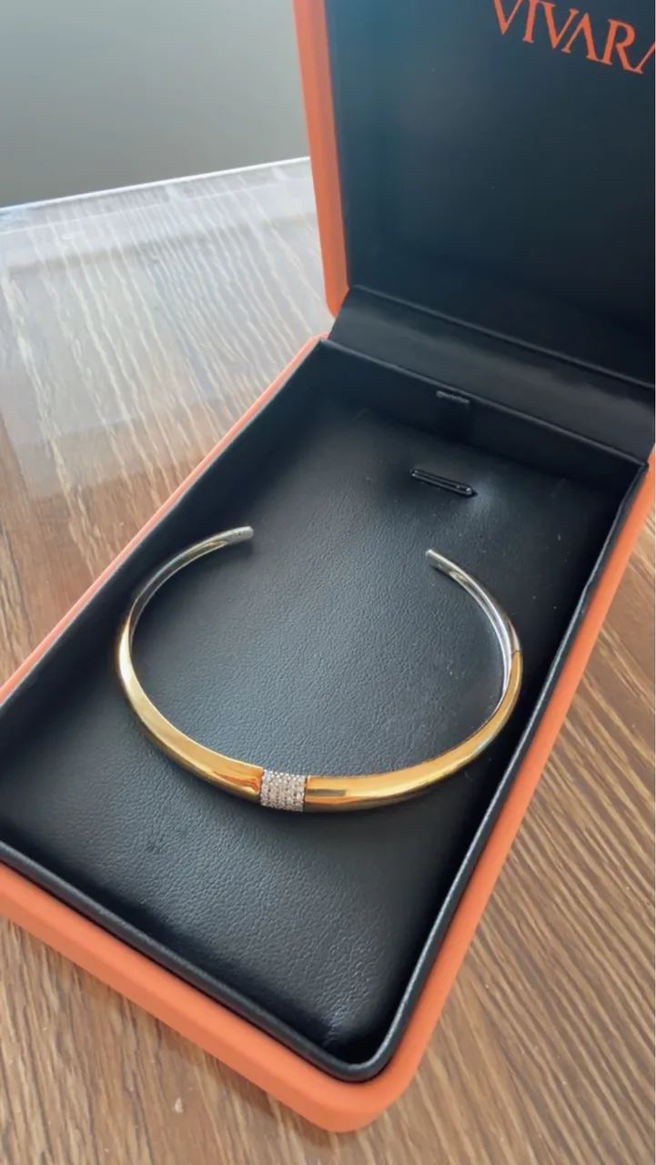 Pulseira Vivara Original Ouro e Prata com Diamante + Nota Fiscal