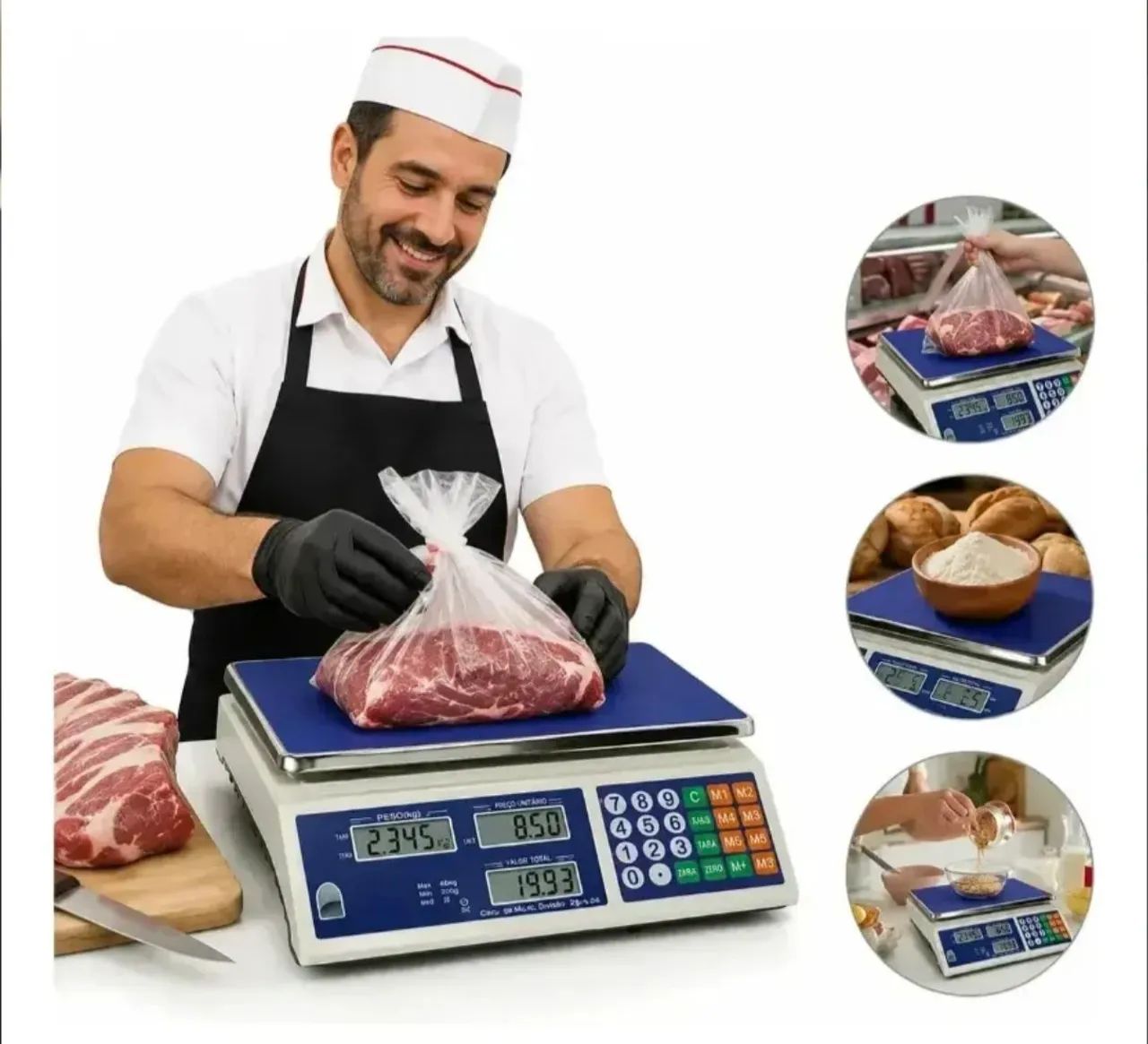 Balança digital 40 kg com bandeja e portátil  - Foto 2