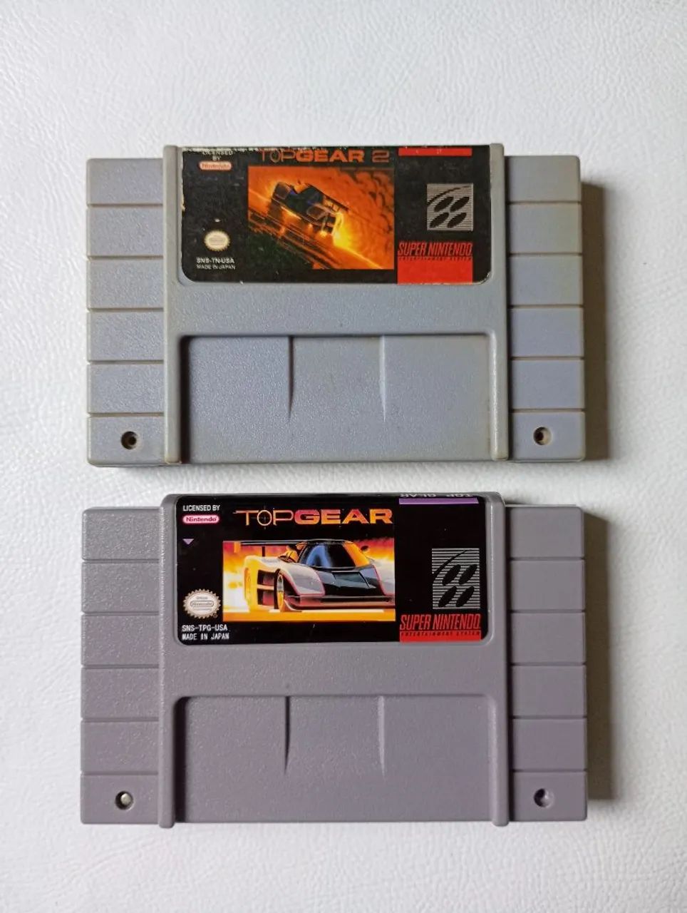 Topgear 1 e 2 Cartuchos Snes Paralelo.