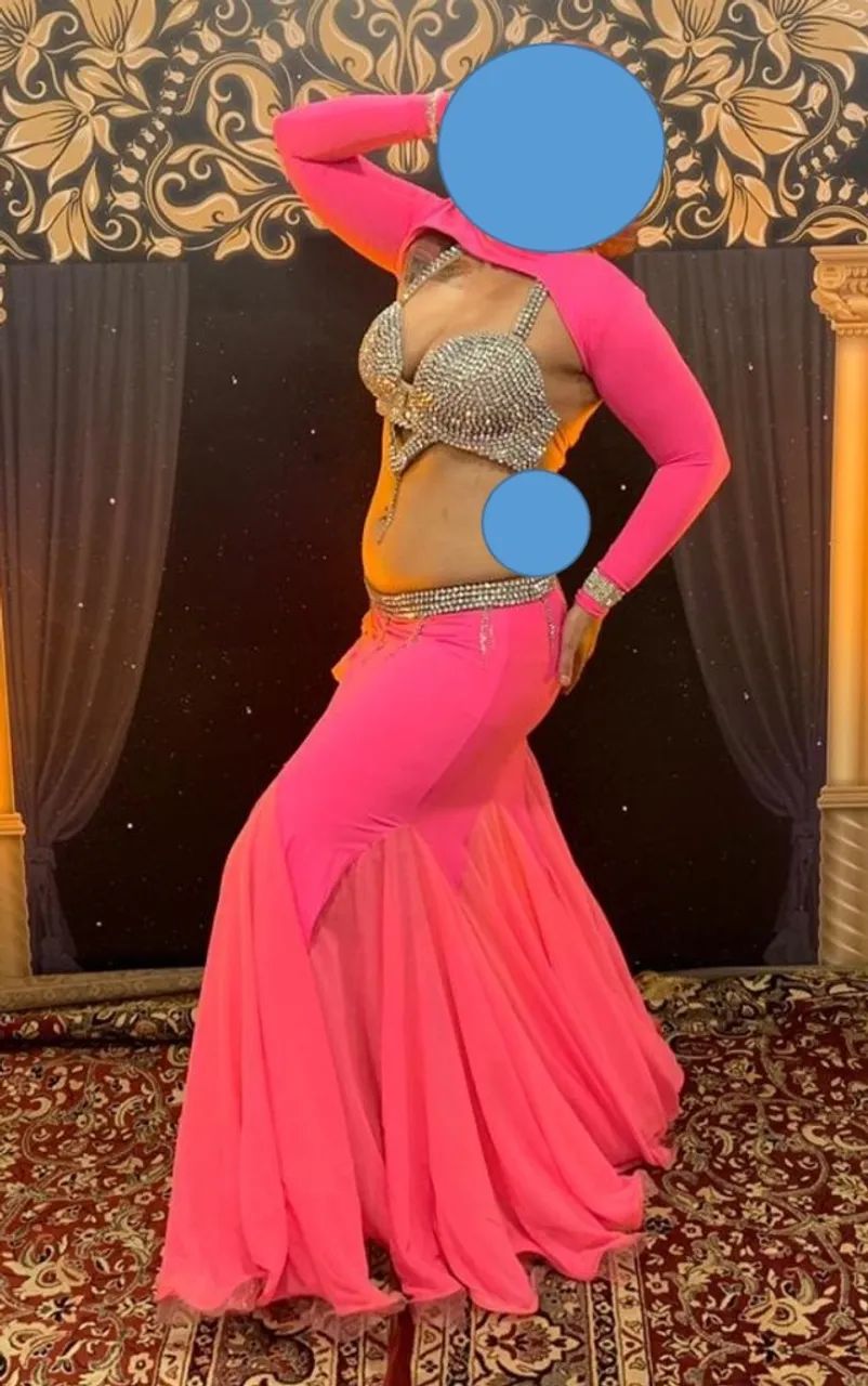 Figurino Rosa Neón Dança do Ventre - Foto 3