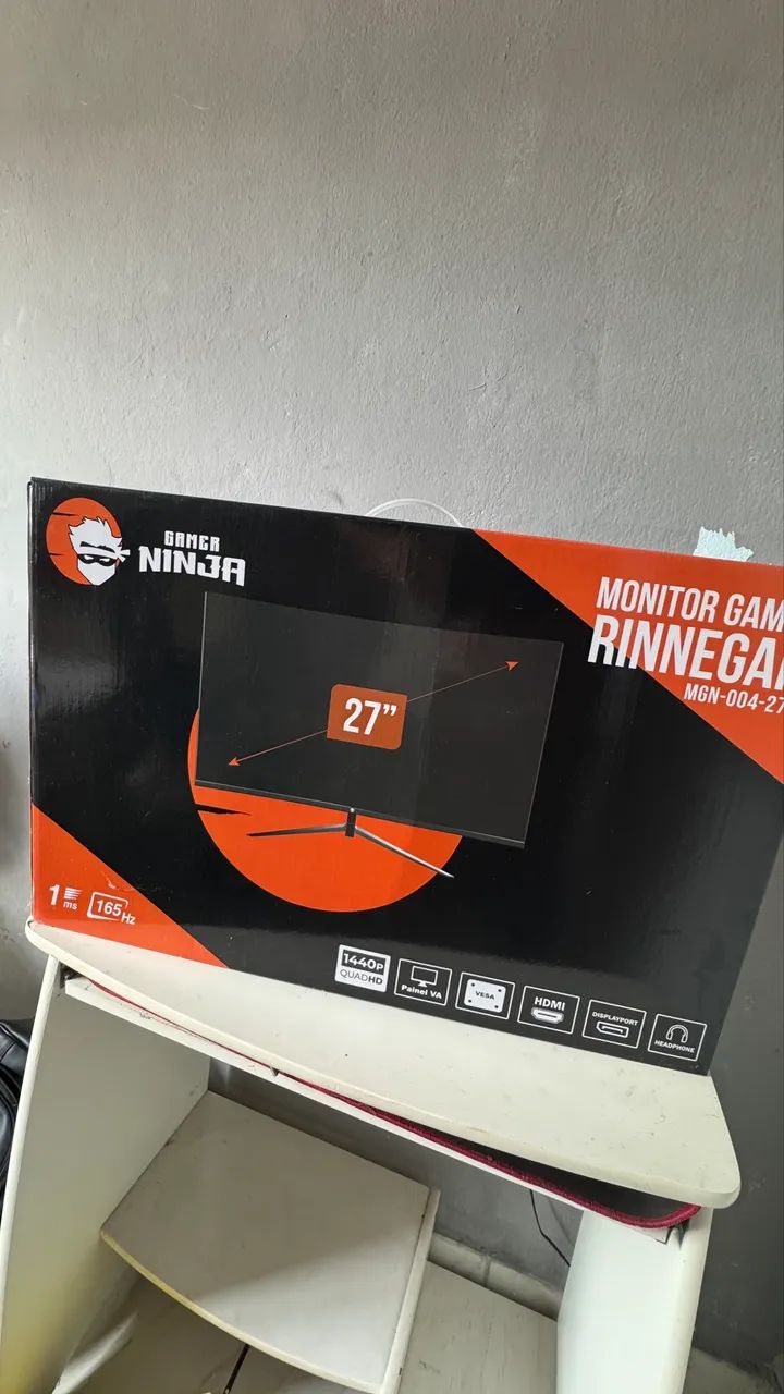 Monitor Gamer Ninja Rinnegan 27 QHD 165Hz Curvo - Foto 3