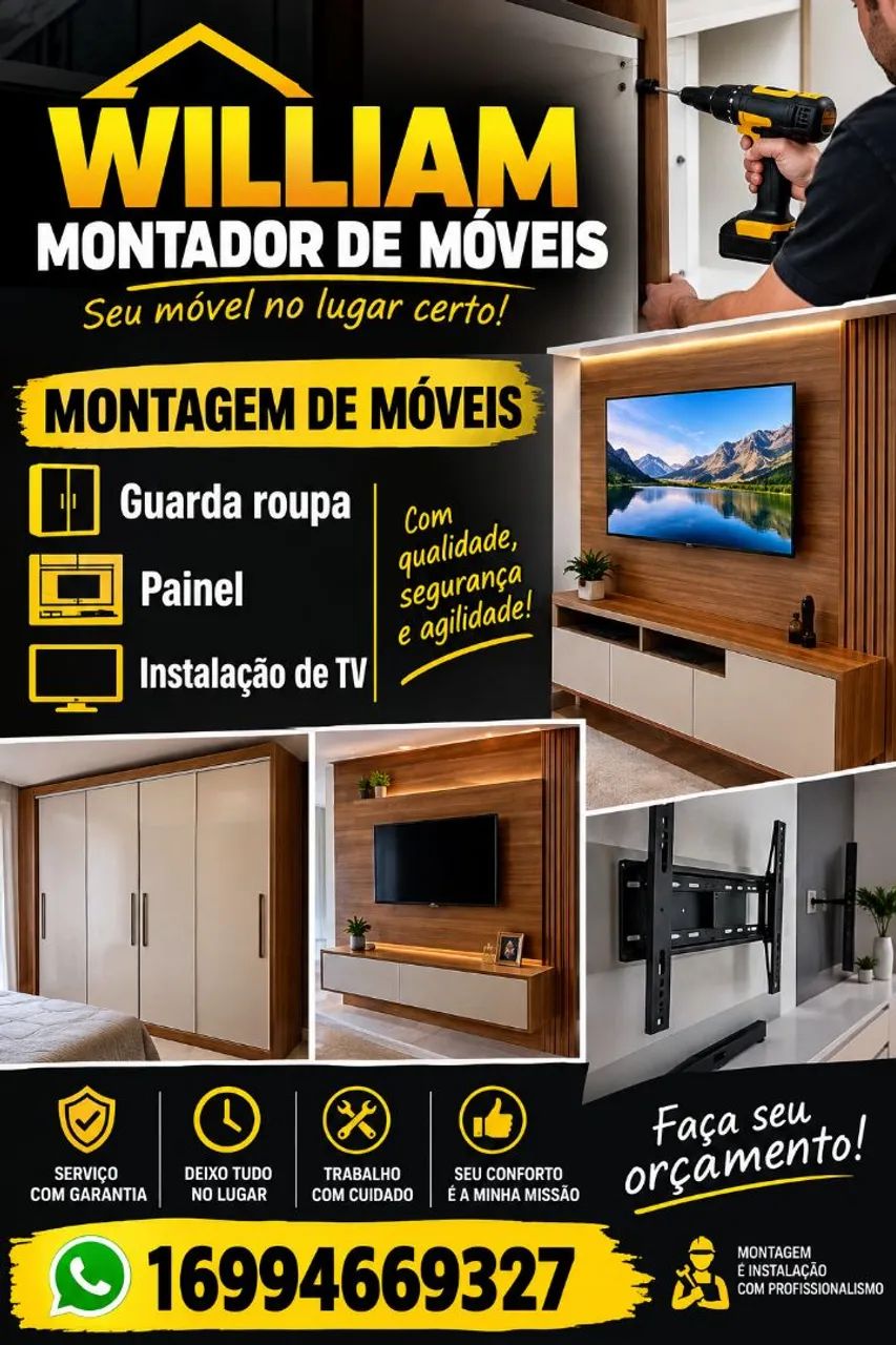 Montagem de móveis e desmontagem 