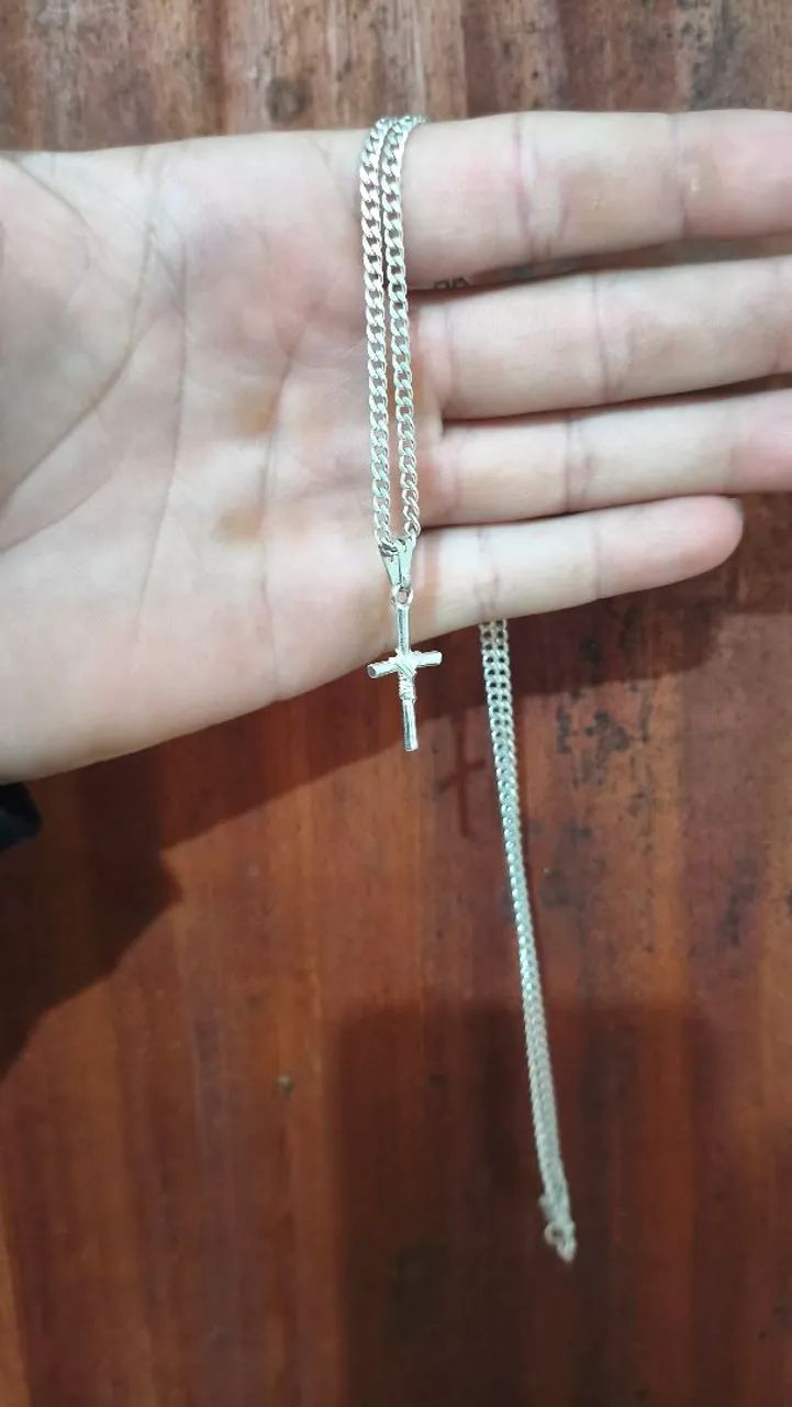 Corrente de prata 925 com pingente  - Foto 3